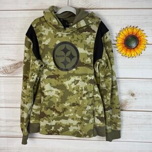 Nike NFL Pittsburgh Steelers Youth Camo Hoodie Sweatshirt Size M 10/12
